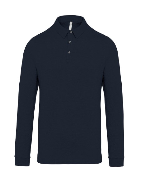K-KA264-Polo en jersey tricoté à manches longues