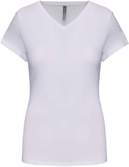 K-KA3015-LADIES' SHORT-SLEEVED V-NECK T-SHIRT