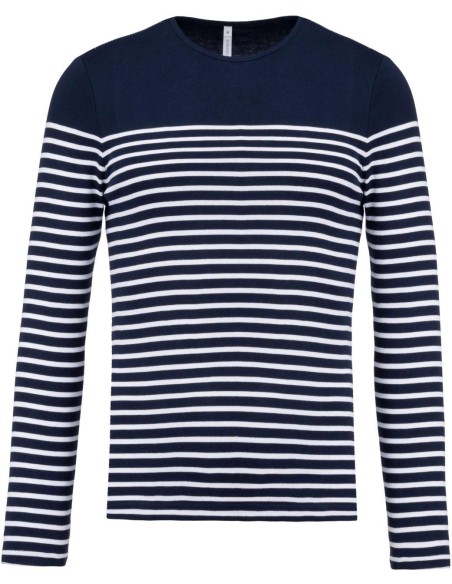K-KA366-MEN’S LONG-SLEEVED BRETON STRIPE TOP