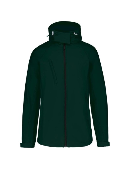 K-KA414-LADIES' DETACHABLE HOODED SOFTSHELL JACKET