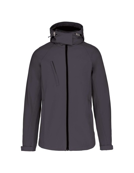 K-KA414-LADIES' DETACHABLE HOODED SOFTSHELL JACKET