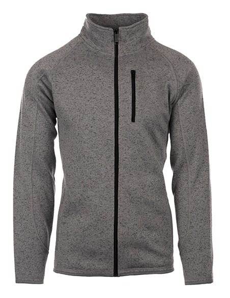 BUR-3901-Mens Full Zip Sweater Knit Jacket