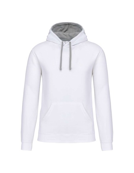 K-KA446-MEN'S CONTRAST HOODED SWEATSHIRT