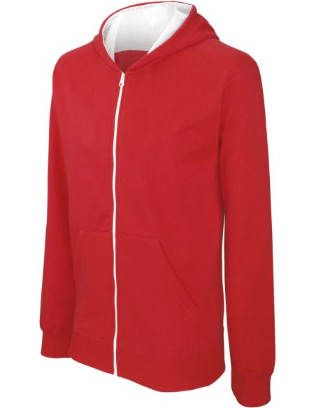 K-KA486-KIDS' FULL ZIP HOODED SWEATSHIRT
