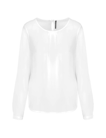K-KA5003-LADIES' LONG-SLEEVED CREPE BLOUSE