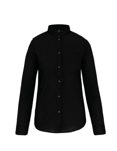K-KA514-LADIES' LONG-SLEEVED MANDARIN COLLAR SHIRT