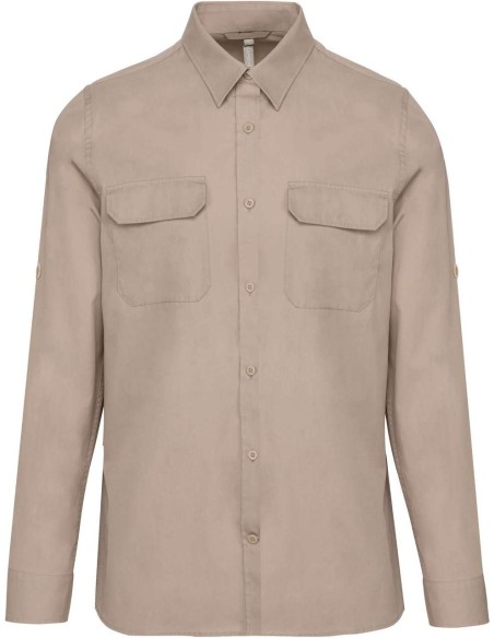 K-KA590-MEN'S LONG-SLEEVED SAFARI SHIRT