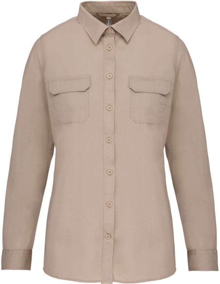 K-KA591-LADIES' LONG-SLEEVED SAFARI SHIRT