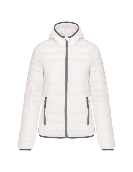 K-KA6111-LADIES' LIGHTWEIGHT HOODED PADDED JACKET
