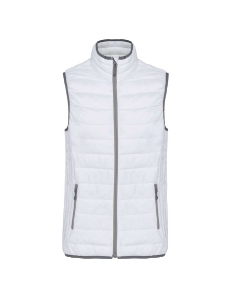 K-KA6114-LADIES' LIGHTWEIGHT SLEEVELESS FAKE DOWN JACKET