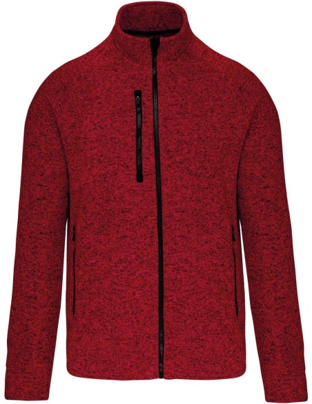 K-KA9106-MEN'S FULL ZIP HEATHER JACKET