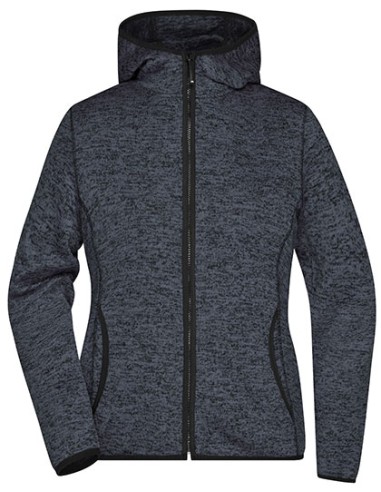 DAI-JN588-Ladies Knitted Fleece Hoody