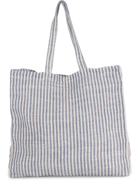 K-KI0236-JUCO STRIPED SHOPPER BAG