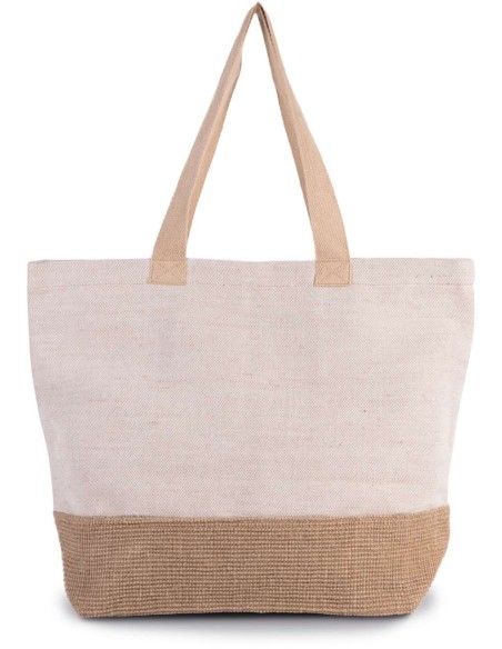 K-KI0258-RUSTIC JUCO HOLD-ALL SHOPPER BAG