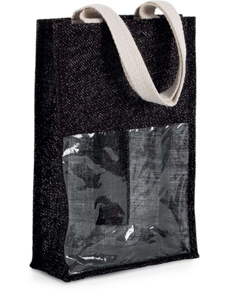 K-KI0268-JUTE BOTTLE BAG