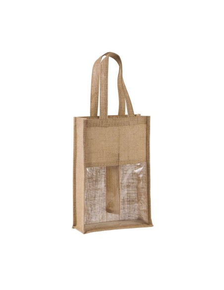 K-KI0268-JUTE BOTTLE BAG
