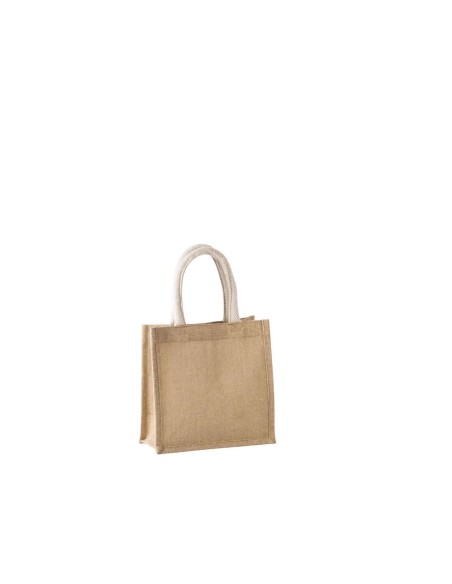 K-KI0272-JUTE CANVAS TOTE - SMALL