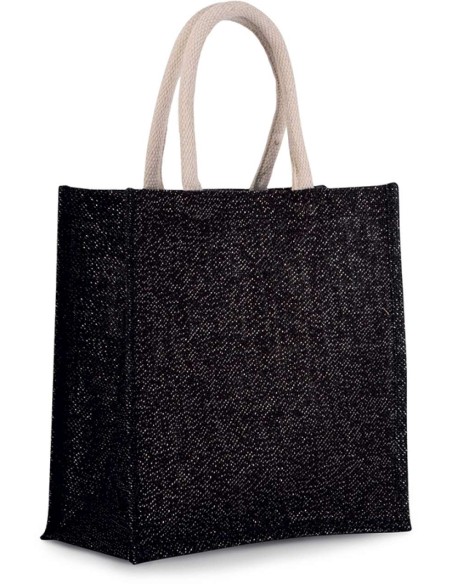 K-KI0274-JUTE CANVAS TOTE - LARGE