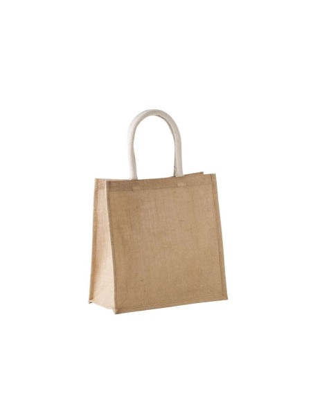 K-KI0274-JUTE CANVAS TOTE - LARGE