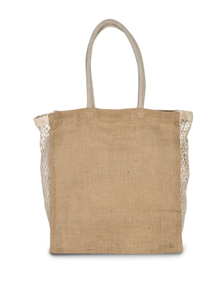 K-KI0281-SHOPPING BAG WITH MESH GUSSET