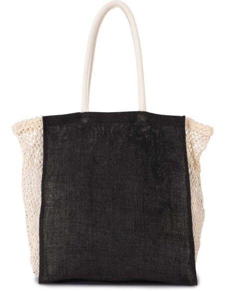 K-KI0281-SHOPPING BAG WITH MESH GUSSET