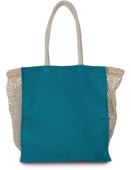K-KI0281-SHOPPING BAG WITH MESH GUSSET