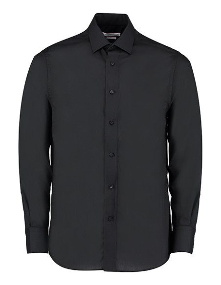 K-KK131-Mens Tailored Fit Business Poplin Shirt Long Sleeve