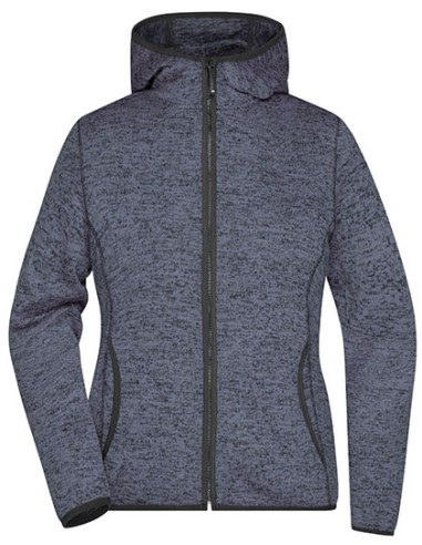 DAI-JN588-Ladies Knitted Fleece Hoody