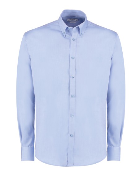 K-KK139-Chemise Sergé Oxford Coupe Slim à Manches Longues Sans Repassage