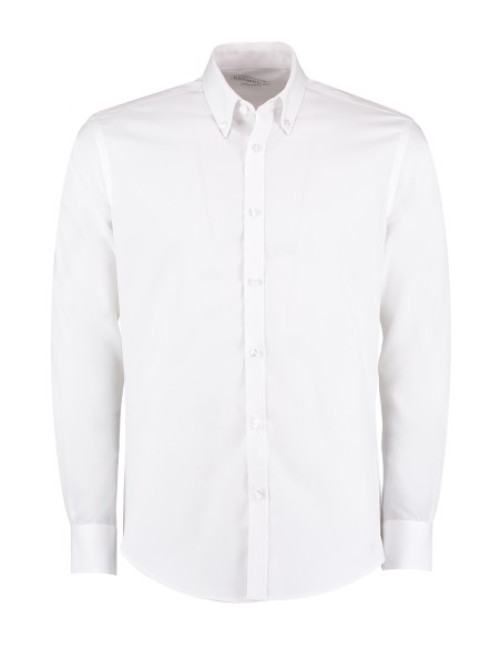 K-KK139-Chemise Sergé Oxford Coupe Slim à Manches Longues Sans Repassage