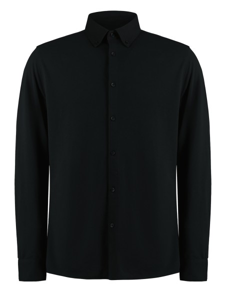 K-KK143-Tailored Fit Superwash® 60º Pique Shirt Long Sleeve