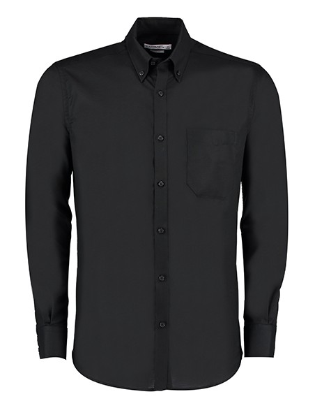 K-KK184-Men`s Slim Fit Workwear Oxford Shirt Long Sleeve