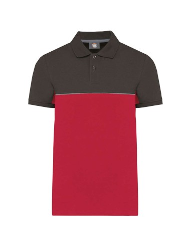 DES-WK210-UNISEX ECO-FRIENDLY TWO-TONE SHORT SLEEVE POLO SHIRT