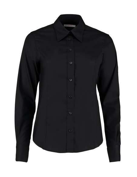 K-KK702-Womens Tailored Fit Corporate Oxford Shirt Long Sleeve