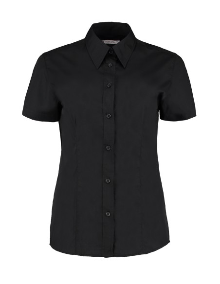 K-KK728-Womens Classic Fit Workforce Poplin Shirt Short Sleeve