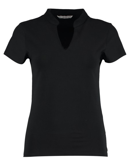 K-KK770-Women`s Regular Fit Mandarin Collar Top