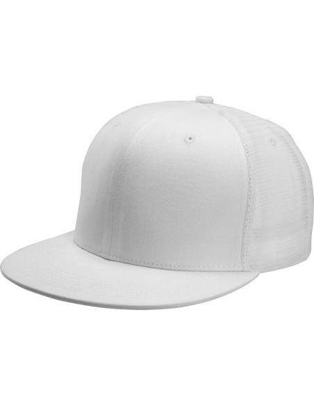 K-KP113-TRUCKER FLAT PEAK CAP - 6 PANELS
