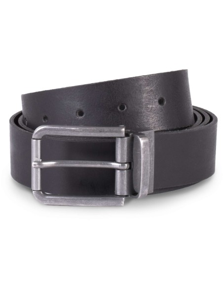 K-KP812-RAW EDGE LEATHER BELT - 35MM