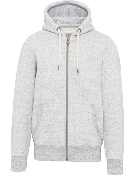 K-KV2306-MEN’S VINTAGE ZIPPED HOODED SWEATSHIRT