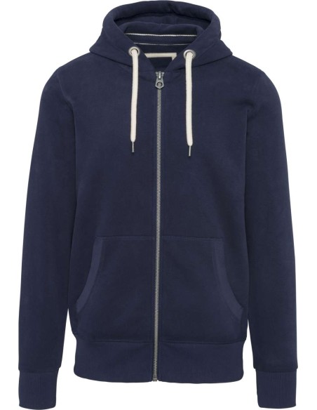K-KV2306-MEN’S VINTAGE ZIPPED HOODED SWEATSHIRT