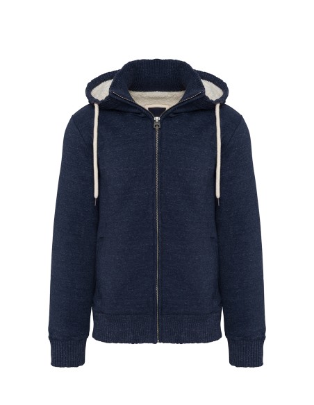 K-KV2312-Veste polaire doublée en sherpa vintage