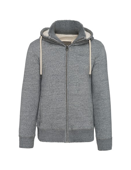 K-KV2312-Veste polaire doublée en sherpa vintage