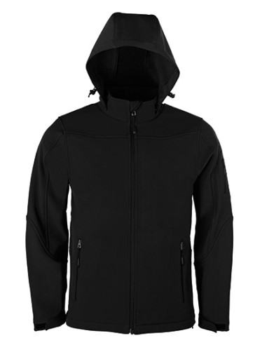 HRM-1101-Mens Hooded Soft-Shell Jacket