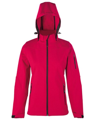 HRM-1102-Womens Hooded Soft-Shell Jacket