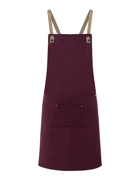 K-LS39-Bib Apron Urban-Nature With Cross Straps And Big Pocket