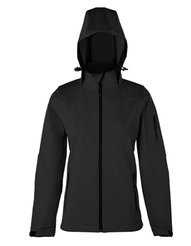 HRM-1102-Womens Hooded Soft-Shell Jacket