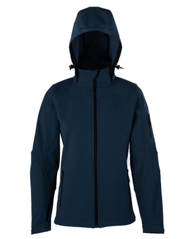 HRM-1102-Womens Hooded Soft-Shell Jacket