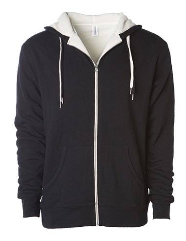 IND-EXP90SHZ-Unisex Sherpa Lined Zip Hooded Jacket
