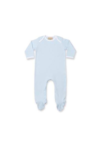 L-LW053-Pyjama une pièce contrasté à manches longues