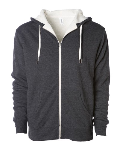 IND-EXP90SHZ-Unisex Sherpa Lined Zip Hooded Jacket